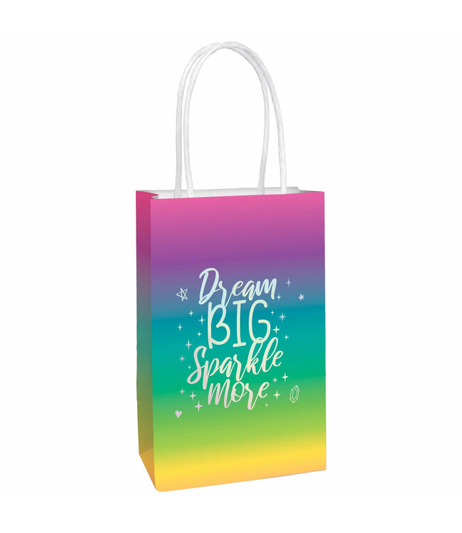 Sparkle Hot Stamped Kraft Bag - 8ct