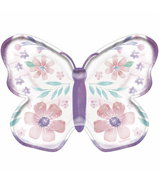 Flutter 7" Butterfly Shaped Plates - 8ct