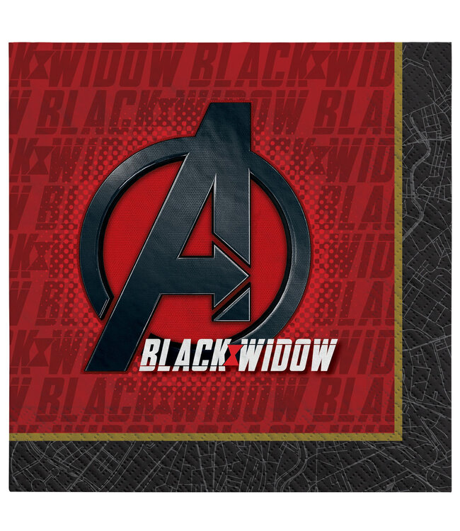 Black Widow Luncheon Napkins - 16ct