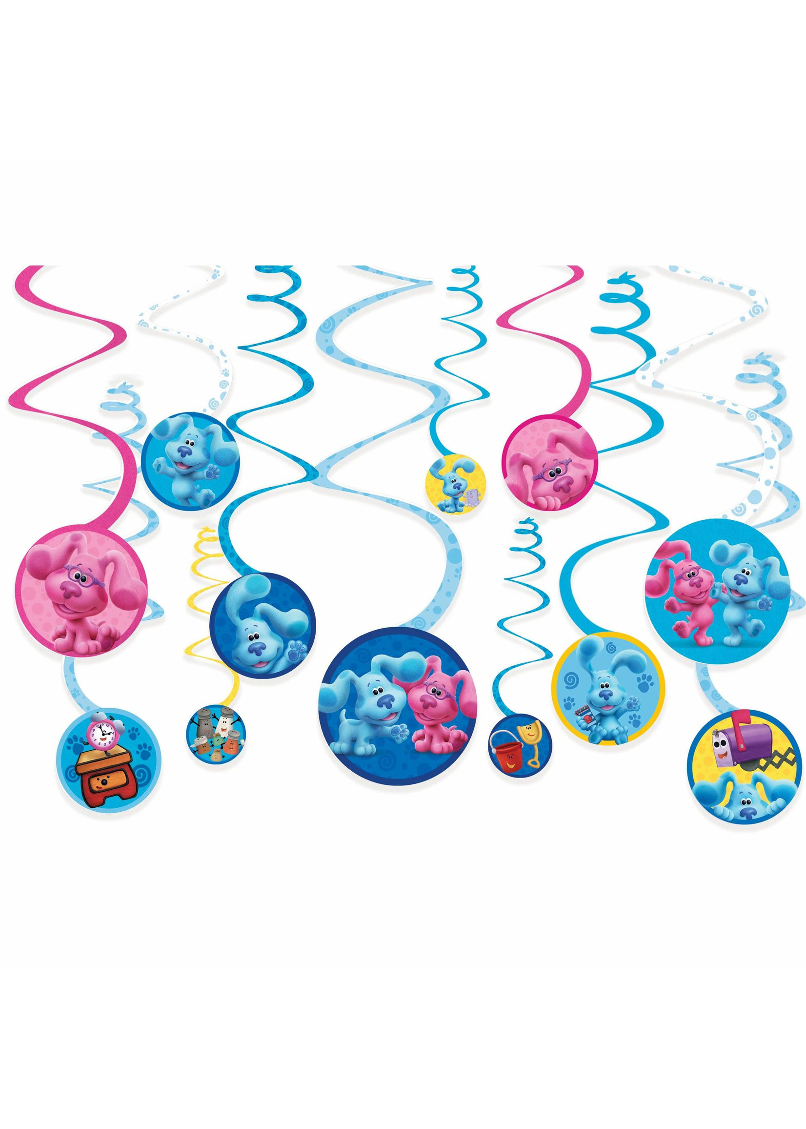 Blues Clues Spiral Decorations -12ct