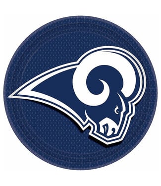 Amscan Los Angeles Rams 9 in Plates - 8 count