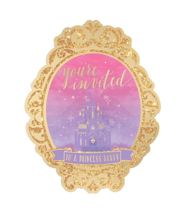 Glitter Disney Once Upon a Time Invitations 8ct