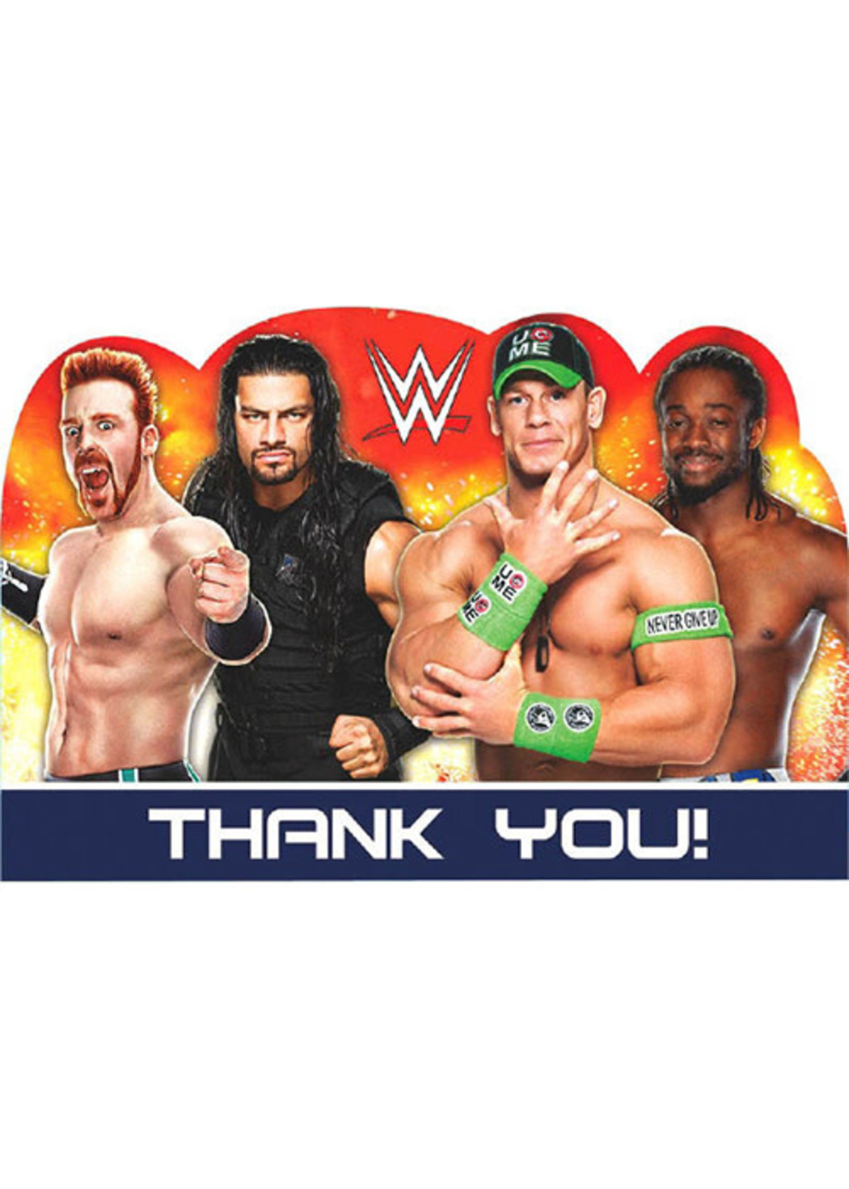 WWE Thank You Cards - 8ct