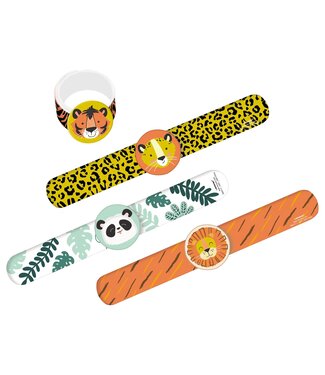 Get Wild Jungle Plastic Slap Bracelets - 4ct