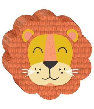 Mini Get Wild Lion Cardstock & Tissue Paper Pinata Decoration, 7in x 7in