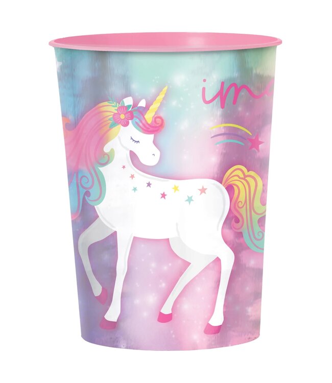 Metallic Enchanted Unicorn Plastic Favor Cup - 16oz