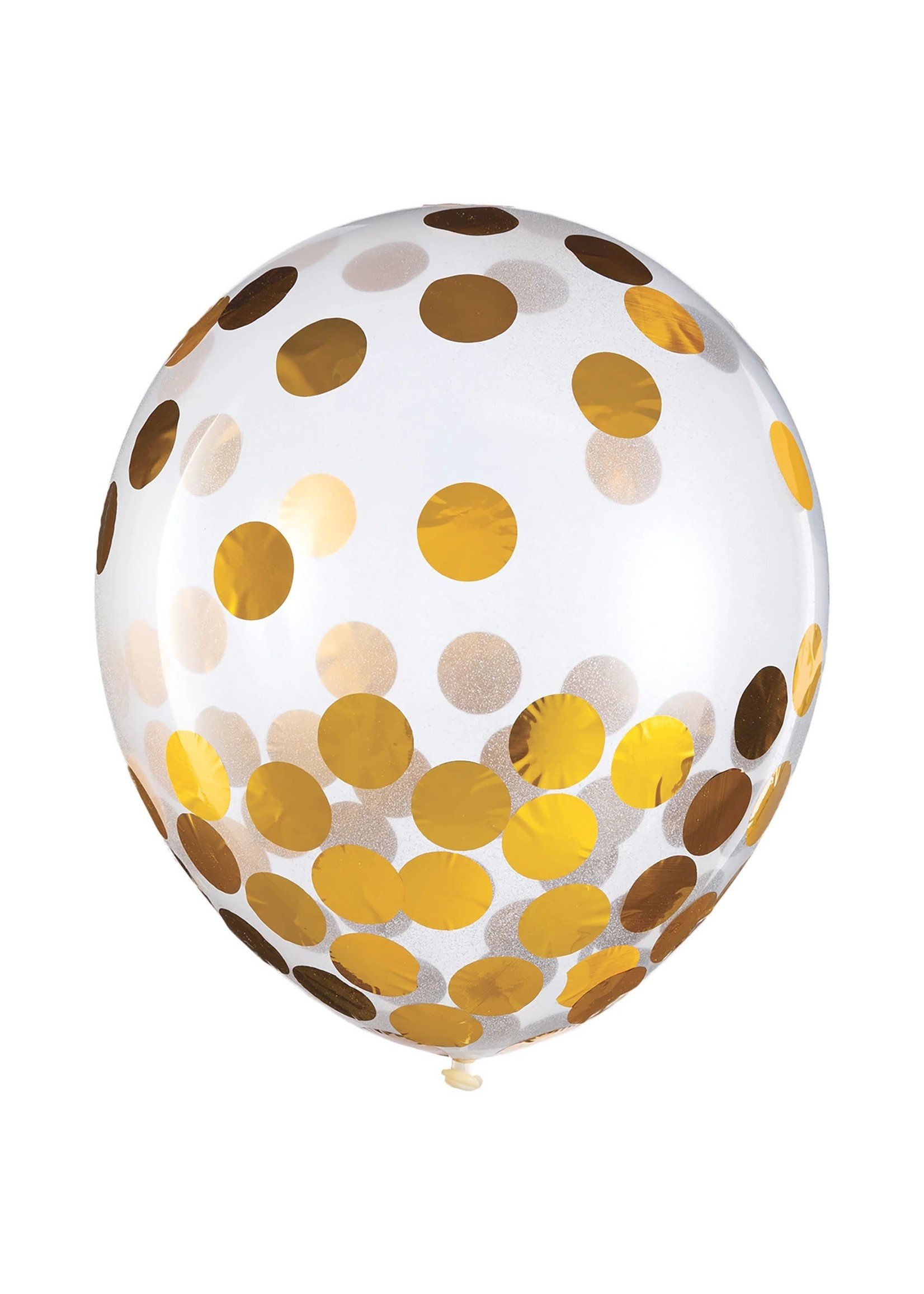 6CT CONFETTI BALLOONS GOLD Party On!