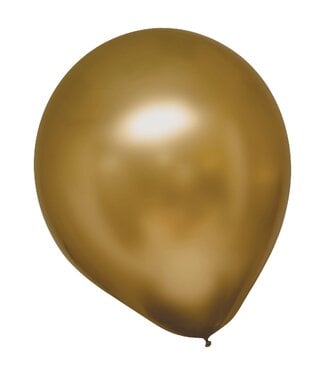 Satin Luxe Gold Latex Balloon - 6ct