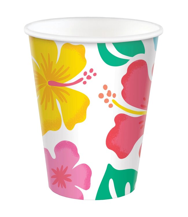 AMSCAN Summer Hibiscus 9oz Cups - 50ct
