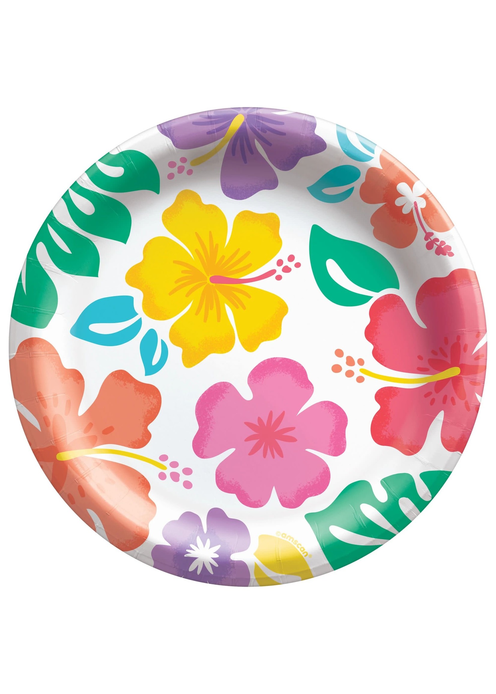 Summer Hibiscus Dessert Plates - 50ct