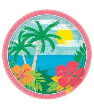 AMSCAN Summer Vibes Lunch Plates - 60ct