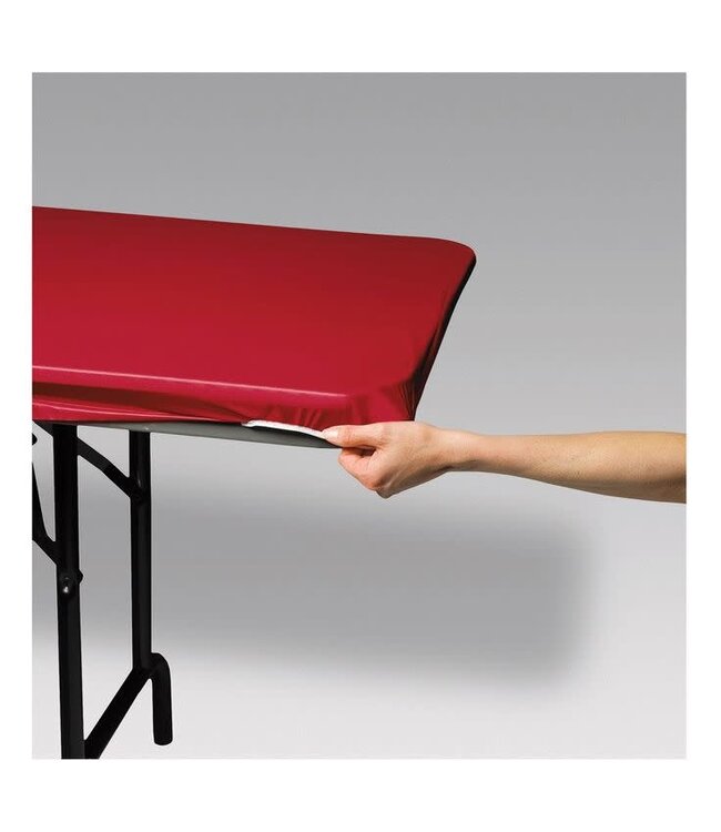 8FT STAY TABLE COVER RED