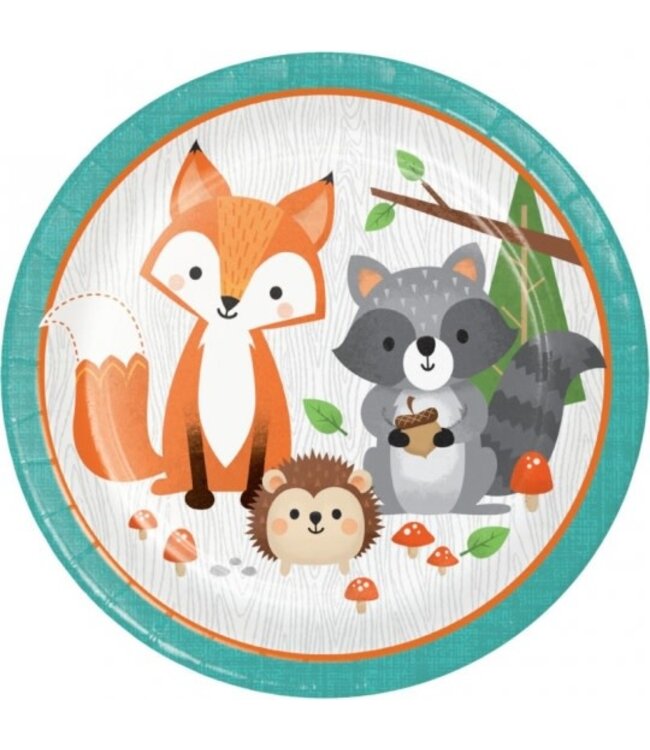 Creative Converting Woodland Animals Dinner Plates - 8ct
