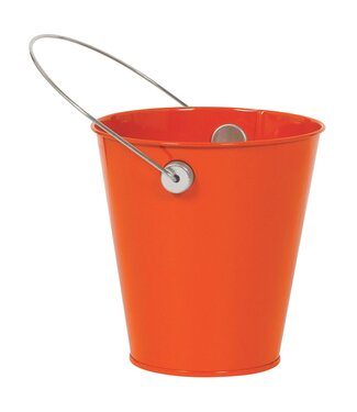 Metal Bucket W/ Handle - Orange Peel
