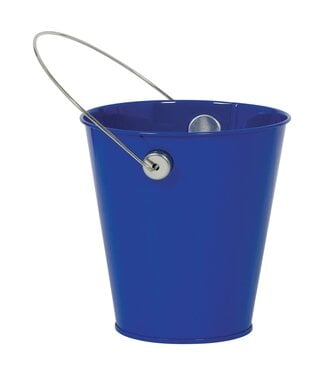 Metal Bucket W/ Handle - Bright Royal Blue