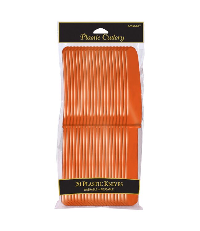 Plastic Knives, Mid Ct. - Orange Peel