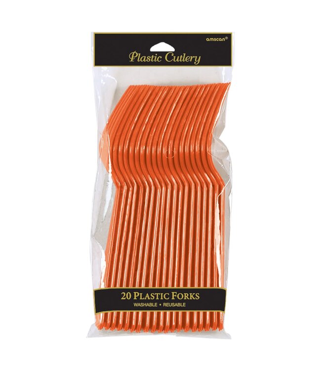 Plastic Forks, Mid Ct. - Orange Peel