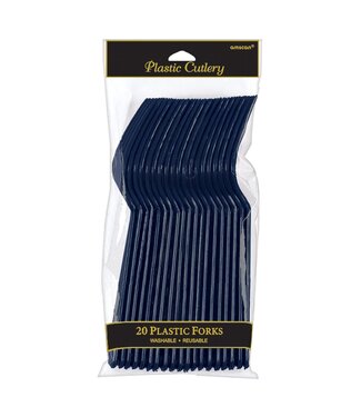 Plastic Forks, Mid Ct. - True Navy
