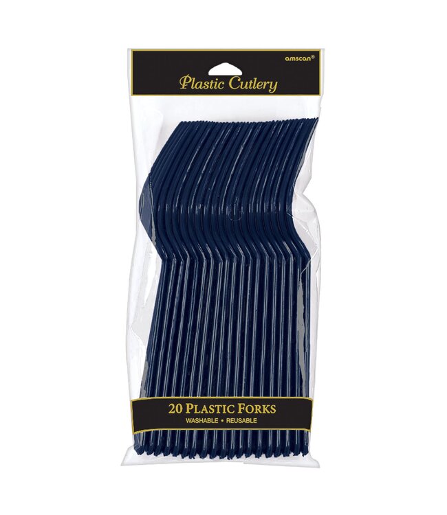 Plastic Forks, Mid Ct. - True Navy