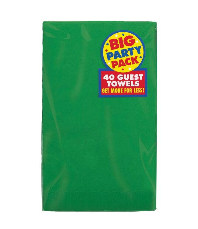 2-Ply Guest Towels, Mid Ct. - Festive Green