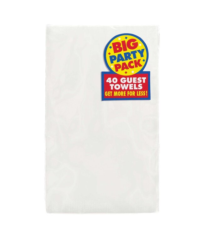 40CT GUEST TOWEL WHITE