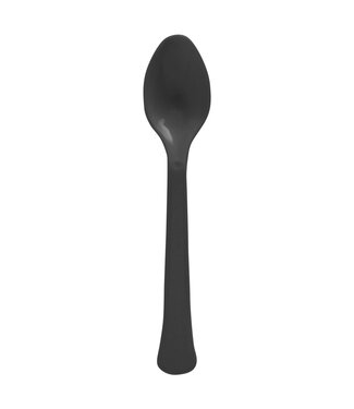 Black Boxed Heavy Weight Spoons - 50ct