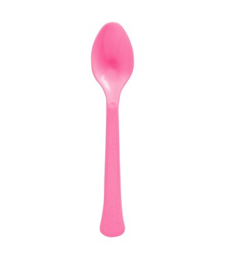 Bright Pink Boxed Heavy Weight Spoons - 50ct