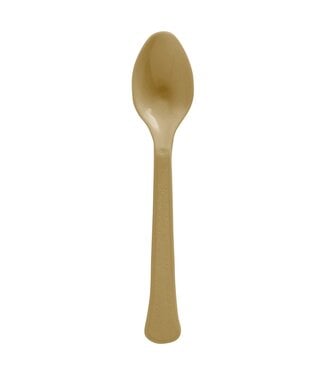 Gold Plastic Spoons - 50ct