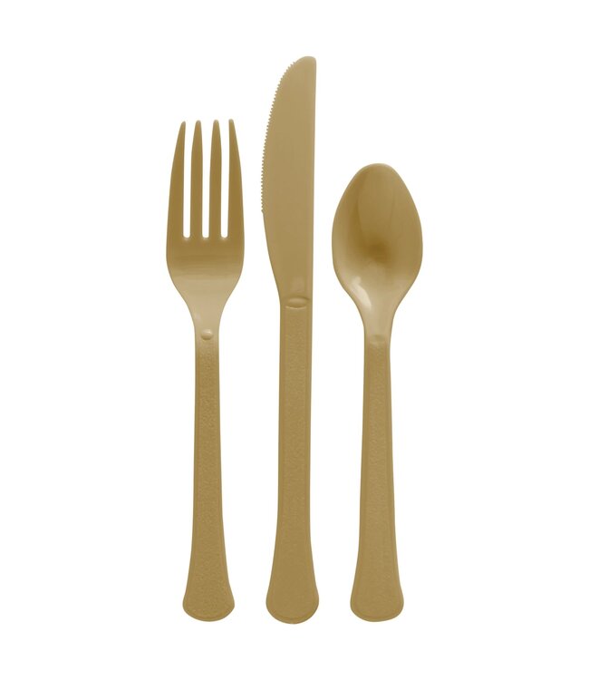 Gold Cutlery Set - 200ct
