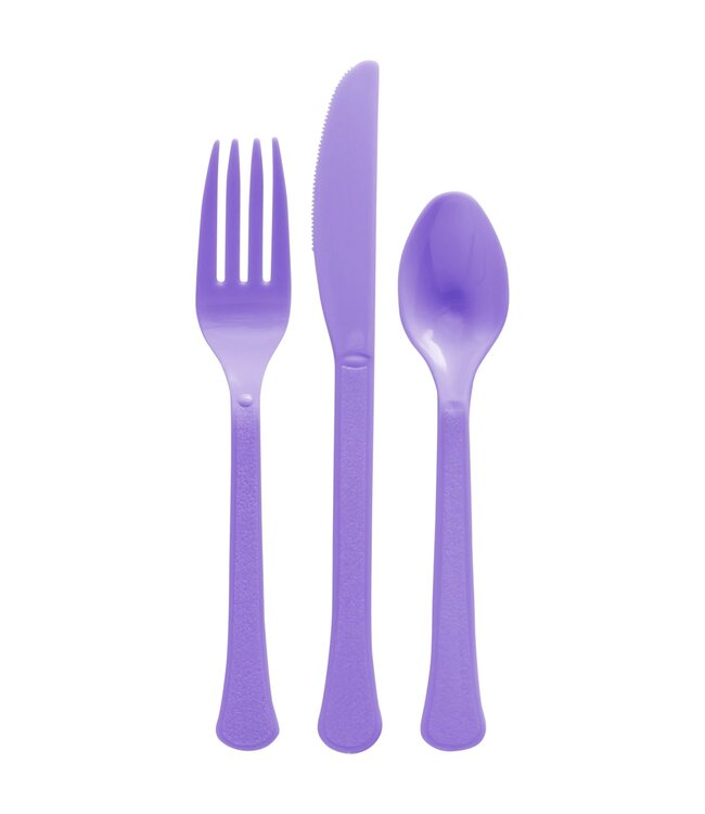 200CT CUTLERY SET PURPLE