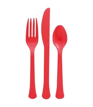 200CT CUTLERY SET RED