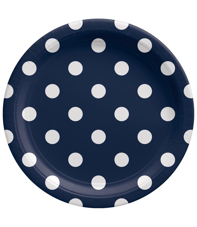 8CT 9IN DOTS NAVY