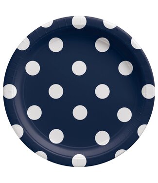 8CT 7IN DOTS NAVY