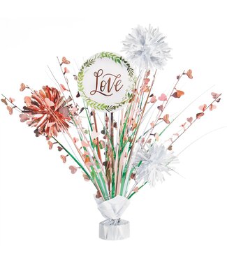AMSCAN Love and Leaves Tinsel Burst Centerpiece