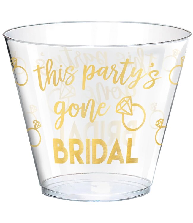 AMSCAN "This Party's Gone Bridal" Plastic Tumblers