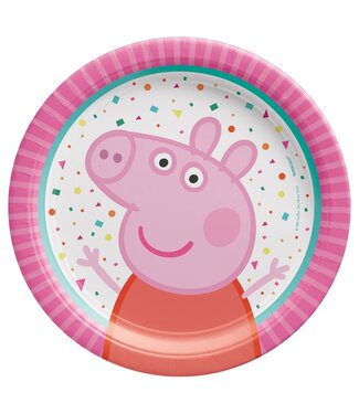 Peppa Pig Confetti Party Dessert Plates - 8ct