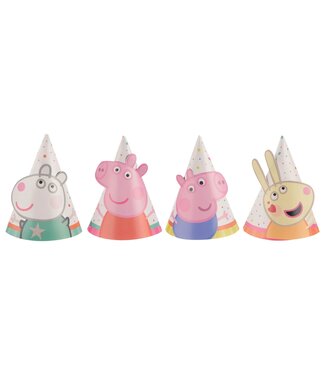 Peppa Pig Confetti Party Mini Hats - 8ct