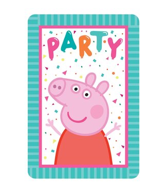 Peppa Pig Confetti Party Postcard Invitations - 8ct