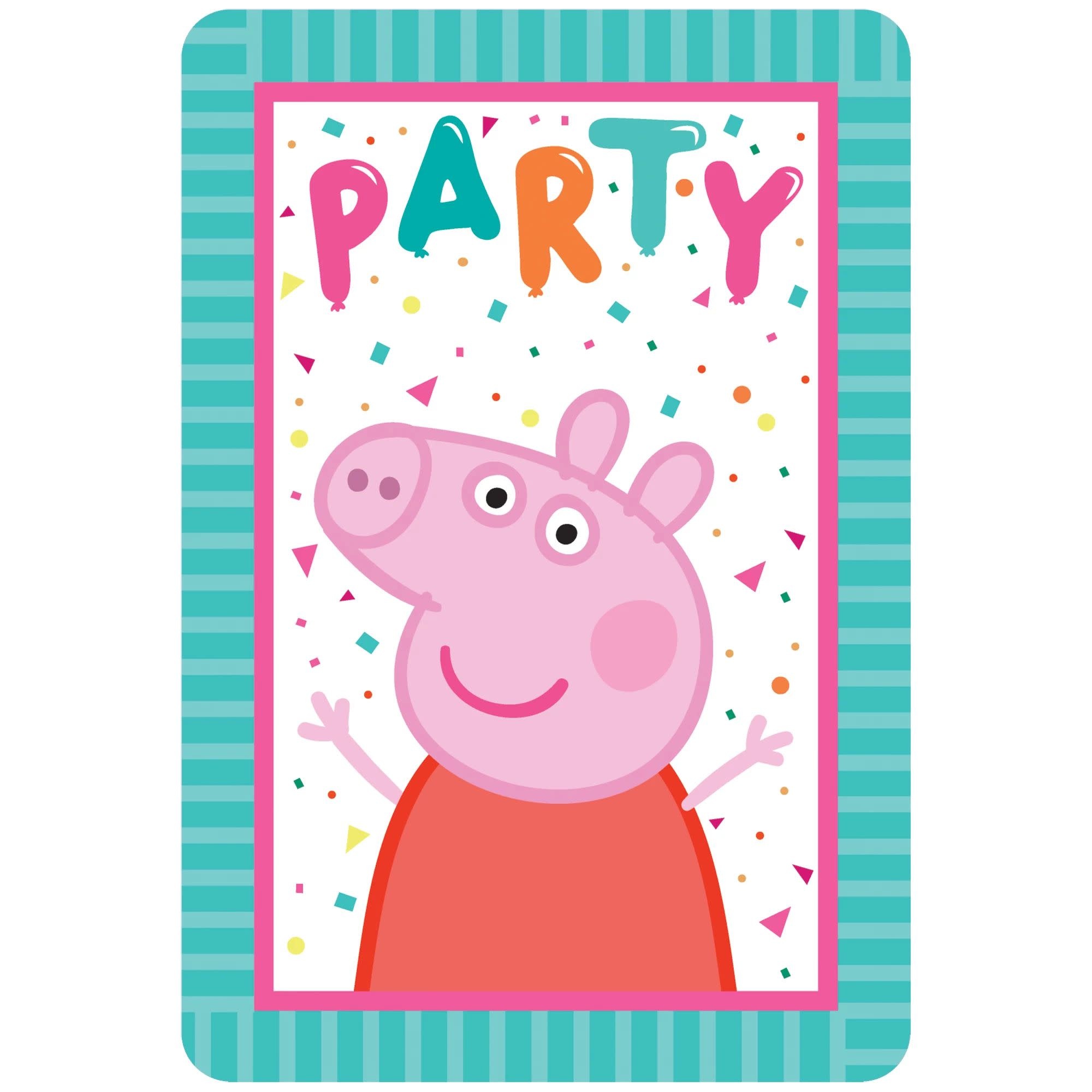 Peppa Pig Confetti Party Napkins 16-Pack | 6.5 Inch Luncheon Napkins For Kids Birthday Parties & Events