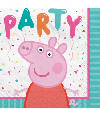 Peppa Pig Confetti Party Beverage Napkins - 16ct
