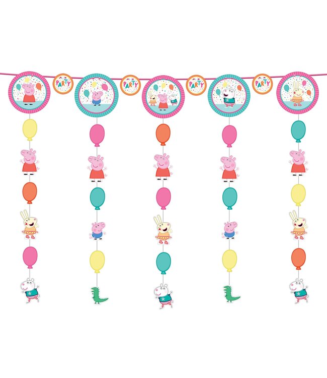 Peppa Pig Confetti Party Hanging String Decoration