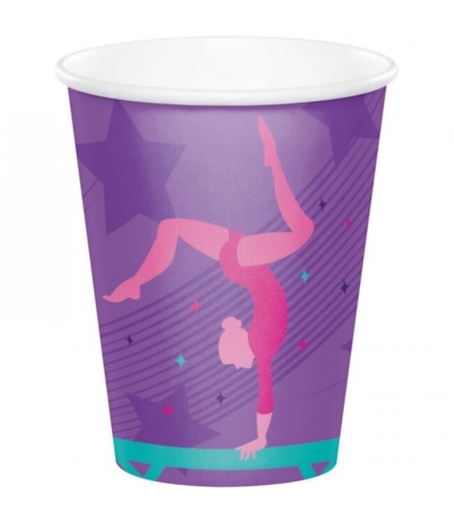 Creative Converting Gymnastics Party 9oz Cups - 8ct