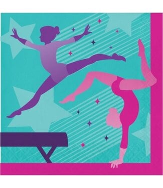 Creative Converting Gymnastics Party Lunch Napkins - 16ct