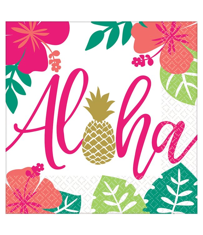Amscan Aloha Lunch Napkins - 16ct