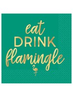 Eat Drink Flamingle Beverage Napkins - 16ct