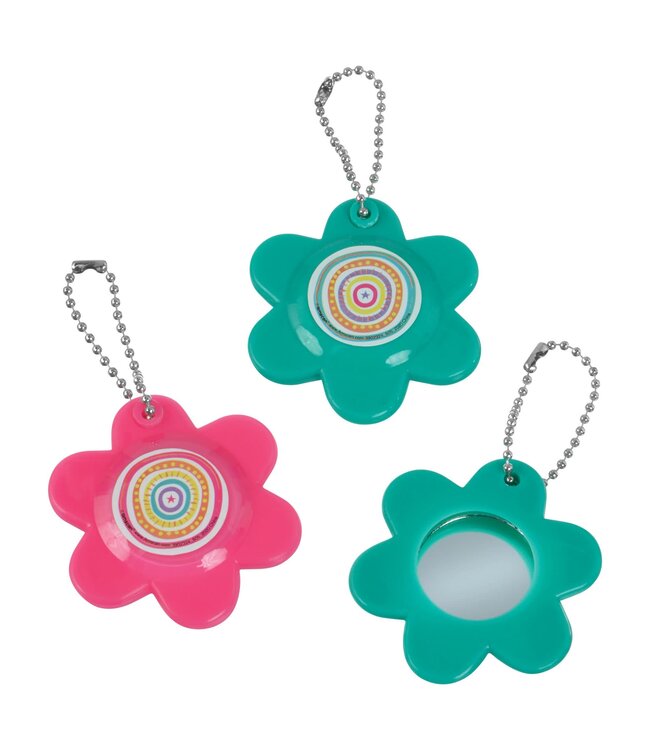 8CT MIRROR KEYCHAINS FLOWER