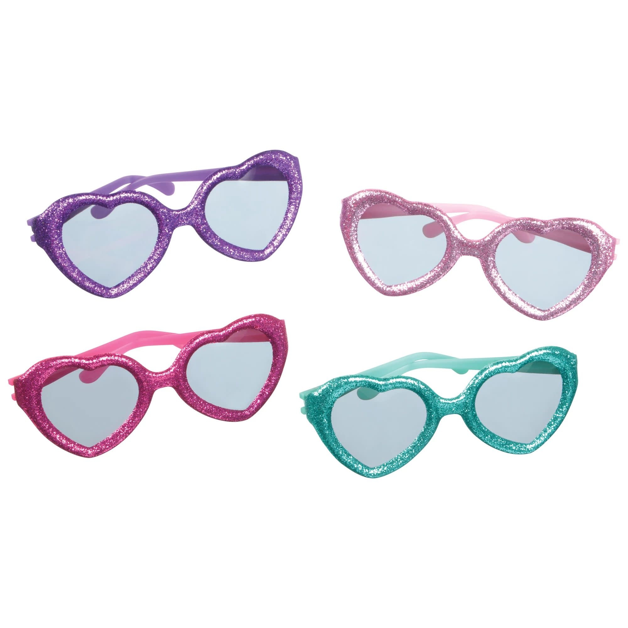 12CT GLITTER HEART GLASSES Party On!