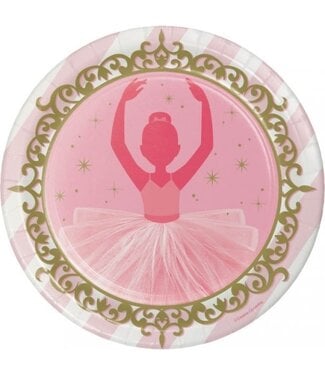 Creative Converting Twinkle Toes Ballerina Lunch Plates - 8ct