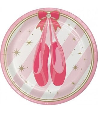 Creative Converting Twinkle Toes Ballerina Dessert Plates - 8ct