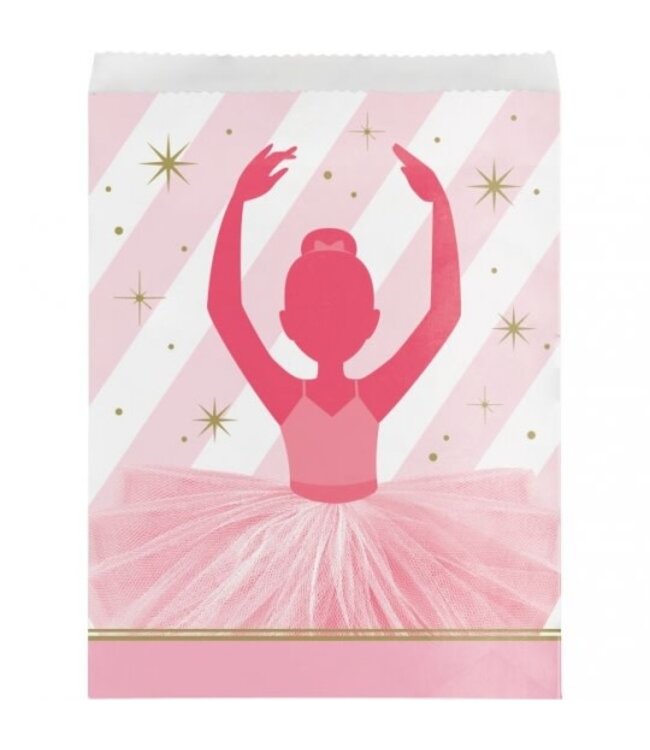 Creative Converting Twinkle Toes Ballerina Treat Bags - 10ct